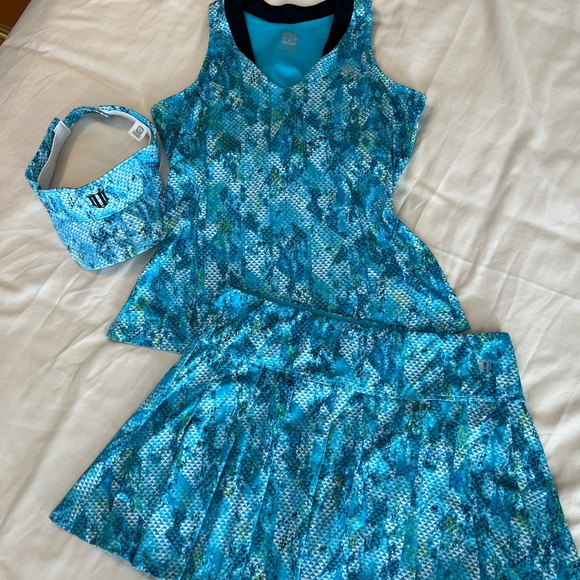EleVen by Venus Williams Blue Skirt Set - Picture 1 of 14